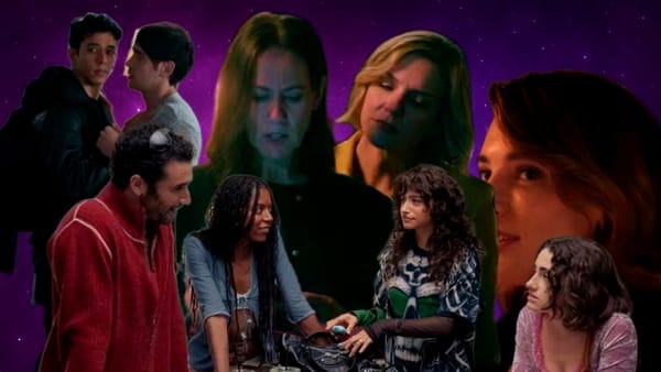 Gay couple from Just Alice, Grumpy lesbian in Pluribus, Queer romance in I Love LA and trans representation in Alls Fair